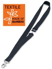 DURABLE textielband 20 ECO met karabijnhaak, bamboe, zwart