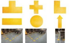 DURABLE parkeerplaatsmarkering, kruis, zelfklevend, geel