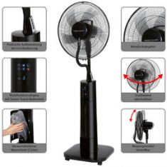 PROFI CARE staande ventilator / luchtbevochtiger PC-VL 3089 LB, zwart