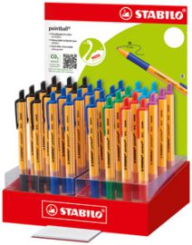 STABILO drukbalpen pointball, 0,5 mm, 32 in display