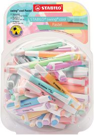 STABILO tekstmarker swing cool Pastel, 100 stuks in bonbonglas