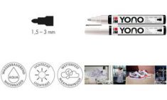 Marabu Acrylmarker 'YONO', 1,5 - 3,0 mm, ronde punt, wit