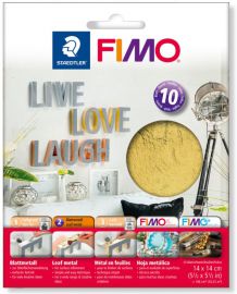 FIMO bladmetaal, goud, 10 vel