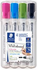 STAEDTLER Lumocolor whiteboardmarker 351, ronde punt, 2 mm, 4 stuks in etui