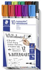 STAEDTLER Lumocolor whiteboardmarker 351, ronde punt, 2 mm, 10 stuks