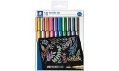 STAEDTLER permanentmarker metallic, ronde punt, 10 stuks in etui