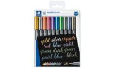 STAEDTLER penseelstift metallic brush, 10 stuks in etui