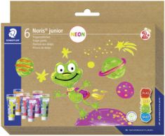 STAEDTLER vingerverf Noris junior NEON, 6 stuks in doosje