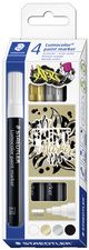 STAEDTLER acrylmarker Lumocolor paint marker, 4 stuks in etui