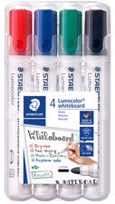 STAEDTLER Lumocolor whiteboardmarker 351, ronde punt, 2 mm, 4 stuks in etui