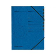 herlitz sorteermap easyorga, A4, karton, 7 vakken, blauw