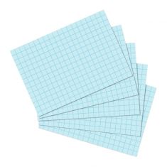 herlitz systeemkaarten, DIN A6, geruit, blauw