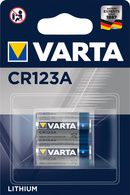 VARTA fotobatterij ´LITHIUM´, CR123A, 3,0 Volt, 2 op blister