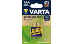 VARTA Recycled NiMH, oplaadbare batterij, Micro AAA, 800 mAh