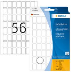 HERMA etiketten, 12 x 18 mm, wit, permanent, handschrift