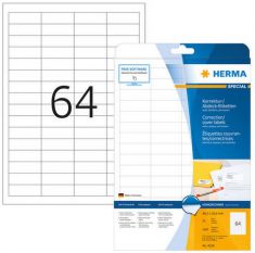 HERMA correctie-/afdek-etiketten SPECIAL, permanent, 25 vel A4, 48,3 x 16,9 mm, wit