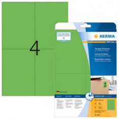 HERMA etiketten SPECIAL, 105 x 148 mm, groen, 20 vel, verwijderbaar