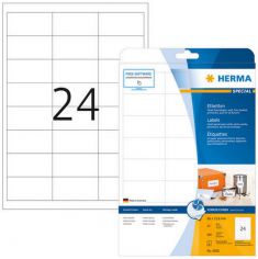 HERMA inkjet etiketten SPECIAL, 66 x 33,8 mm, 25 vel A4, permanent, wit