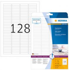 HERMA Dia-etiketten SPECIAL, 43,2 x 8,5 mm, 25 vel A4, permanent, wit