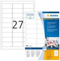 HERMA etiketten SPECIAL, 63,5 x 29,6 mm, wit, 100 vel, verwijderbaar