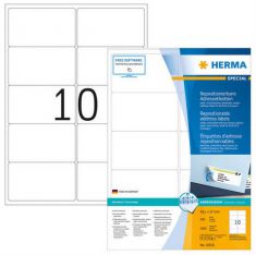 HERMA etiketten SPECIAL, 99,1 x 57 mm, wit, 100 vel, verwijderbaar