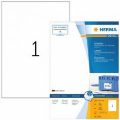 HERMA inkjet etiketten, 210 x 297 mm, wit, 80 vel, permanent