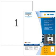 HERMA weersbestendige folie-etiketten, 210 x 297 mm, wit, permanent