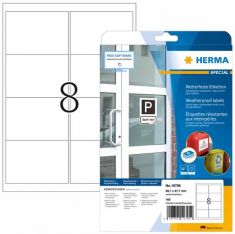 HERMA weersbestendige etiketten van speciaalpapier, 99,1x67,7 mm, permanent, 20 vel A4