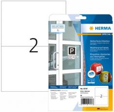 HERMA weersbestendige etiketten van speciaalpapier, 210 x 148 mm, permanent, 20 vel A4