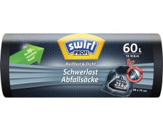 swirl Profi zwaarlast afvalzak, zwart, 60 Liter