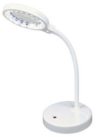 KLEIBER Mini LED-bureaulamp met loep, wit