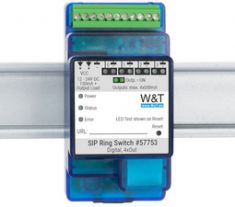 W&T SIP Ring Switch 4xOut, 10/100 BaseT, blauw