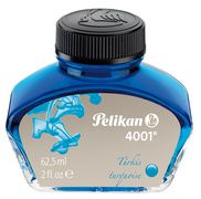 Pelikan inkt 4001 in glas, turquoise, inhoud: 62,5 ml