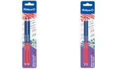 Pelikan correctiestift dik, rood/blauw, 2 stuks op blister