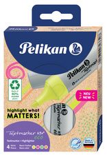 Pelikan tekstmarker 490 eco, 4 stuks in etui neonkleuren