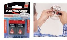 ANSMANN alkaline batterij, E-blok 6LR61, 9 Volt 2 stuks op blister