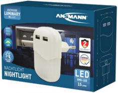 ANSMANN LED-oriëntatielicht NL15AC, 2x USB koppeling, wit