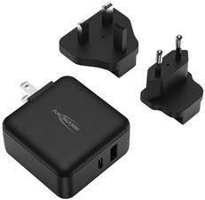 ANSMANN USB-oplader Travel Charger TC230PD, USB-A en USB-C, zwart