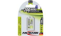 ANSMANN NiMH oplaadbare batterij maxE, 9V-Block, 200 mAh, 1 op blister