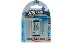 ANSMANN NiMH oplaadbare batterij maxE, 9V E-Block, 300 mAh, 1 op blister