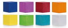 magnetoplan Neodym-magneten Wood Series Cube, intensieve kleuren