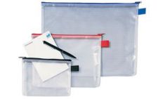 Rexel ritssluitingmapje Mesh Bags, DIN A5, PVC, zwart