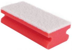 HYGOCLEAN schuurspons Colour, softfleece, rood/wit