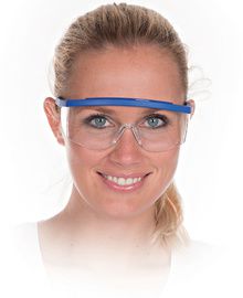 HYGOSTAR universele-veiligheidsbril BLAUW, kleur glazen: helder