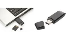 DIGITUS USB 2.0 Multi Card Reader / kaartlezer Stick, SD / Micro SD