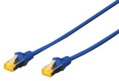 DIGITUS patchkabel, Cat. 6A, S/FTP, 0,25 m, blauw, set