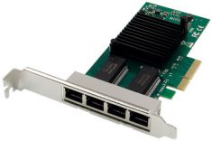 DIGITUS Gigabit Ethernet PCI Express netwerkkaart, 4-poorts