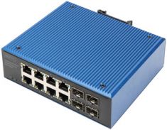 DIGITUS Industrial Gigabit Ethernet PoE Switch, 8+4 poorts