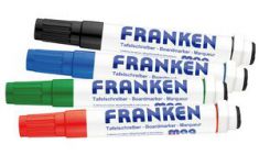 FRANKEN Combimarker MagWrite, Whiteboardmarker, ronde punt, 1-3 mm, 4 kleuren assorti