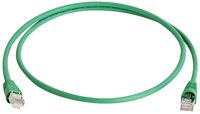 Telegärtner Patchkabel, Cat. 6A (diep), S/FTP, 1,0 m, groen